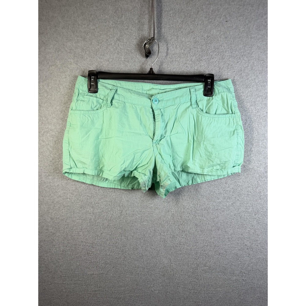 City Streets Shorts Juniors 13 Green Chino Stretch Twill Casual Summer Pockets